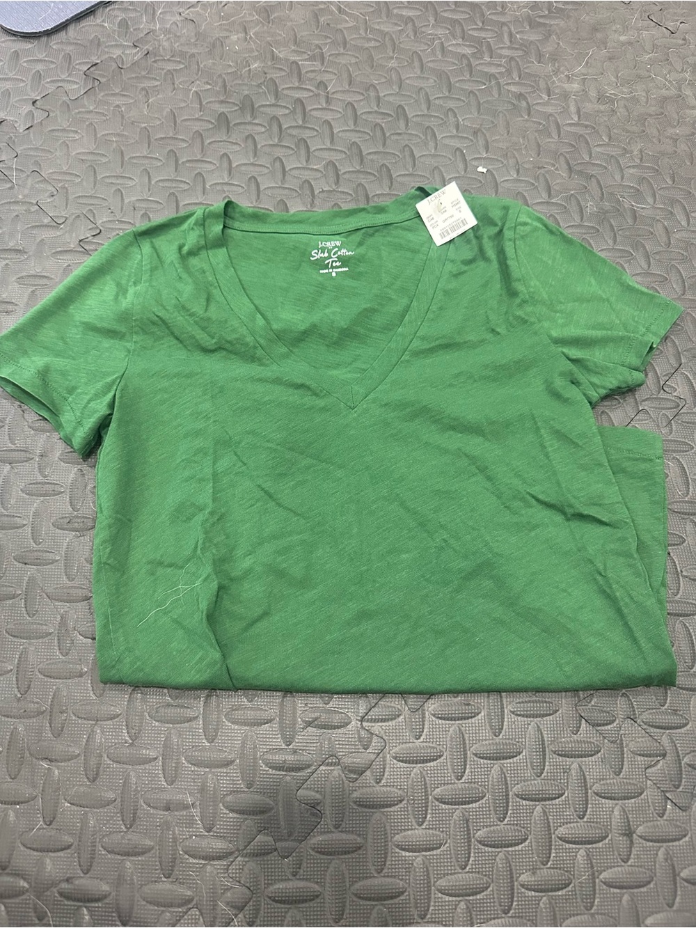 J. Crew Women's V-Neck Short Sleeve Tee in Kelly Green